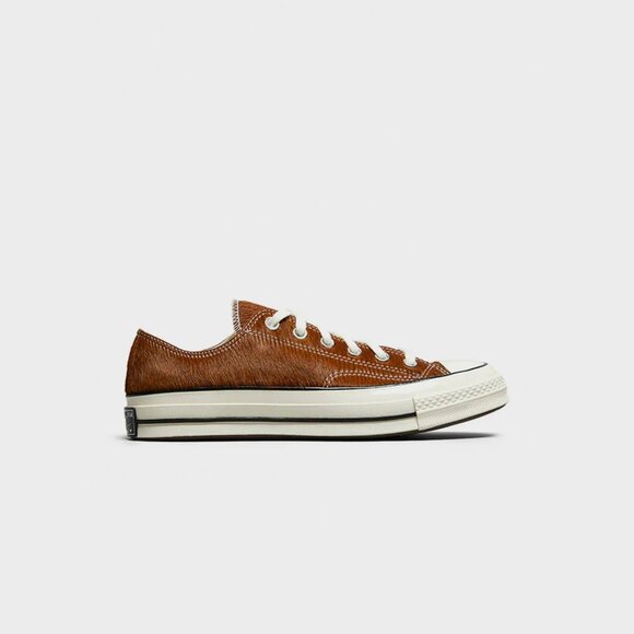Converse Chuck Taylor 70 Ox Pony Hair Brown Egret Women's Size 7 A13837C NEW - Picture 10 of 13